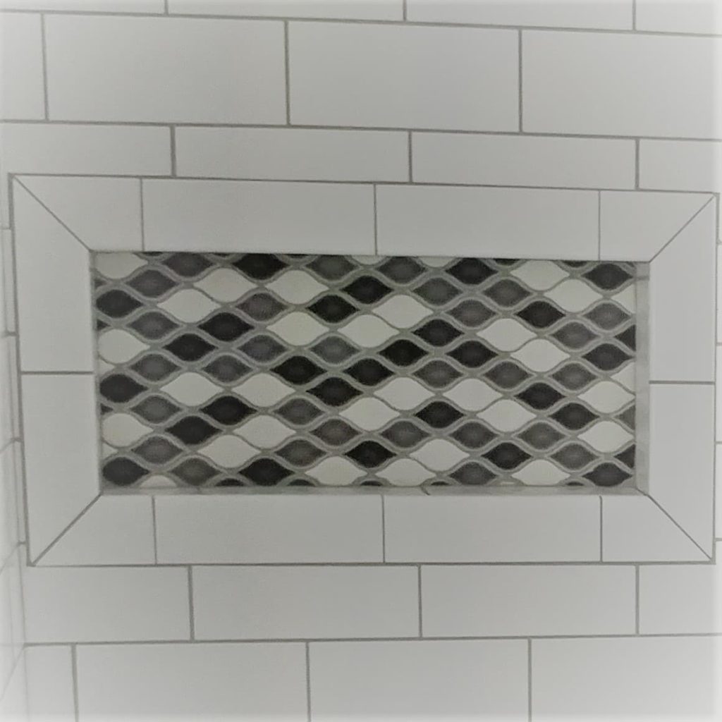Niche bath tile Accent - NCHomeRemodeling