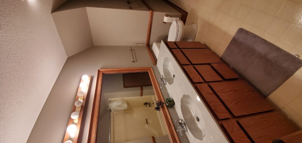 Vanity wall before remodel