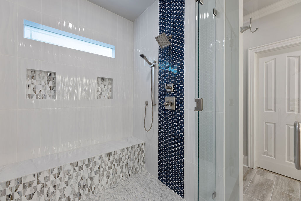 Larger Shower with Transom Window